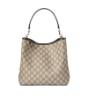 Gucci Gg Emblem Small Shoulder Bag In Beige/dark Brown
