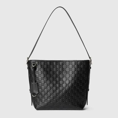 Gucci Gg Emblem Small Shoulder Bag In Black