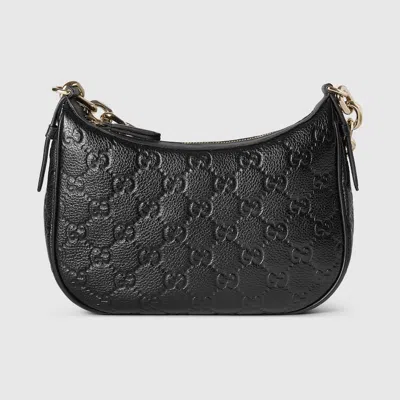 Gucci Gg Emblem Small Shoulder Bag In Black