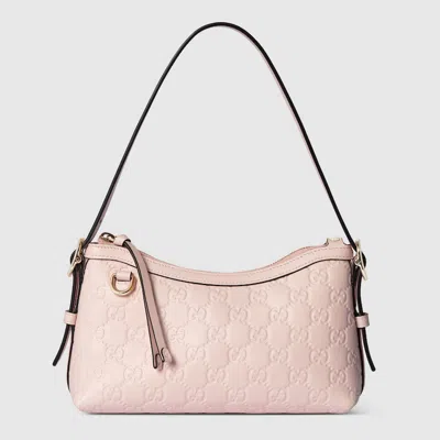 Gucci Gg Emblem Small Shoulder Bag In Pink