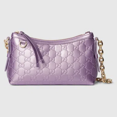 Gucci Gg Emblem Small Shoulder Bag In Pink