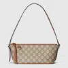 Gucci Gg Emblem Small Shoulder Bag In Sand
