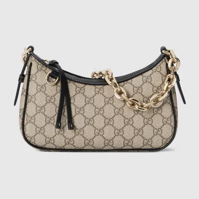 Gucci Gg Emblem Small Shoulder Bag In Sand