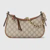 Gucci Gg Emblem Small Shoulder Bag In Sand