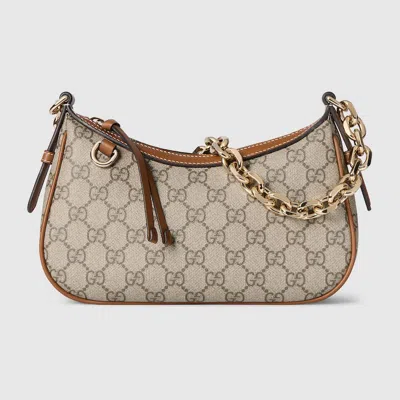 Gucci Gg Emblem Small Shoulder Bag In Sand