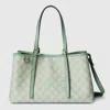 Gucci Gg Emblem Small Tote Bag In Green
