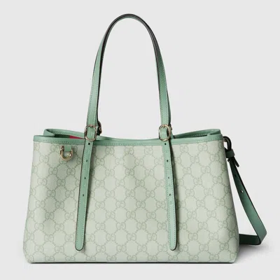 Gucci Gg Emblem Small Tote Bag In Green