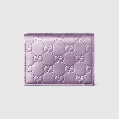 Gucci Gg Emblem Small Wallet In Pink