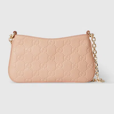 Gucci Gg Emblem Super Mini Bag In Pink
