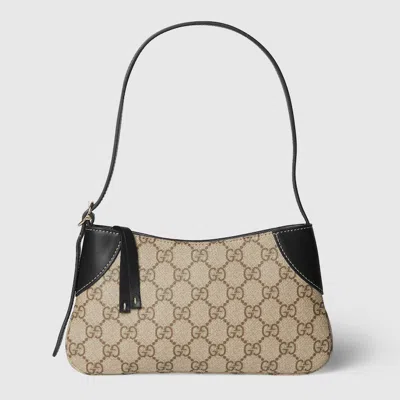 Gucci Gg Emblem Super Mini Shoulder Bag In Beige