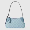 Gucci Gg Emblem Super Mini Shoulder Bag In Blue