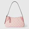 Gucci Gg Emblem Super Mini Shoulder Bag In Pink