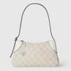 Gucci Gg Emblem Super Mini Shoulder Bag In White
