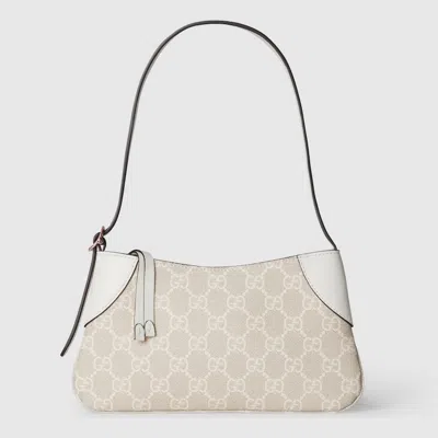 Gucci Gg Emblem Super Mini Shoulder Bag In White