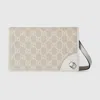 Gucci Gg Emblem Super Mini Shoulder Bag In White