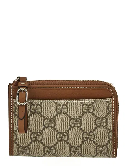 Gucci Gg Emblem Wallet In Brown