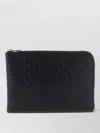 Gucci Leather Gg Emblem Clutch Rectangular Shape In Black