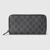 Gucci Gg Emblem Zip Around Wallet In Black