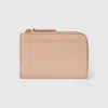 Gucci Gg Emblem Zip Card Case In Pink