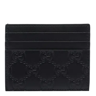 Gucci Gg Emblen Cards Holder In Black