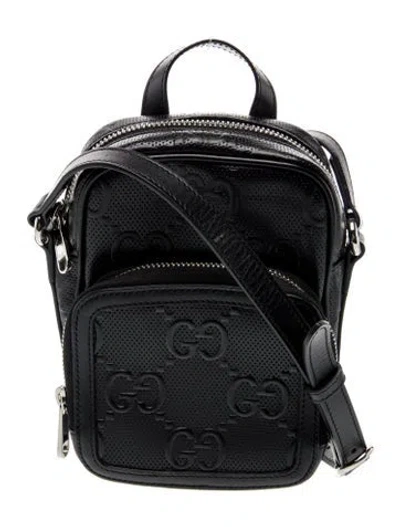 Pre-owned Gucci Gg Embossed Backpack Mini In Black
