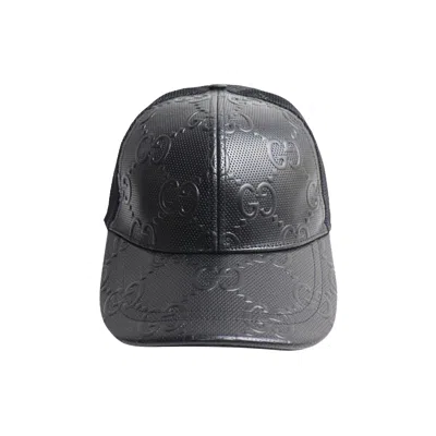 Pre-owned Gucci Gg Embossed Baseball Hat 'black' | Men's Size S