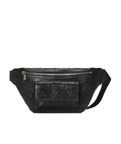 Gucci Gg Embossed Belt Bag In Black