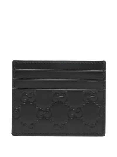 Gucci Gg-embossed Card Holder In Black