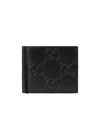 Gucci Gg Embossed Cardholder In Black
