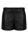 Gucci Gg-embossed Shorts In Black