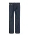 Gucci Denim Pant With Gg Embossed Detail In Blue
