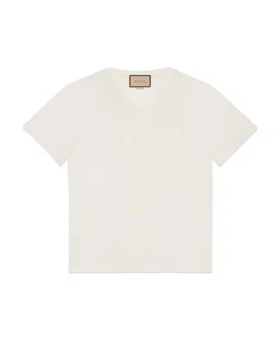 Gucci Gg Embroidered T-shirt In White