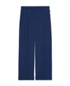 Gucci Gg-embroidered Wool Trousers In Blue