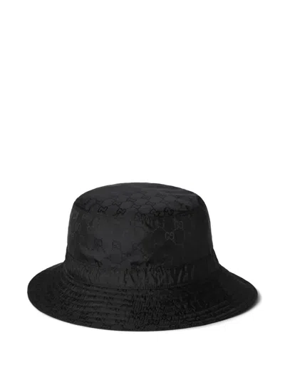 Gucci Women Reversible Gg Nylon Bucket Hat In Black