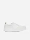 Gucci Gg Fabric And Leather Sneakers In White