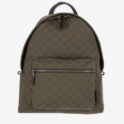 Gucci Gg Fabric Backpack In Green
