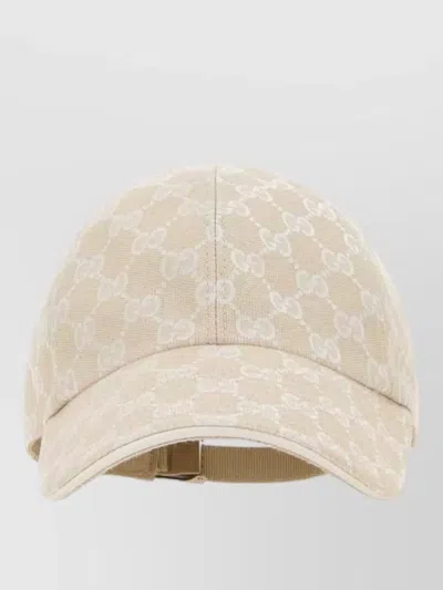 Gucci Gg Fabric Baseball Cap Curved Brim In Neutral