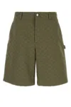 Gucci Gg Fabric Bermuda Shorts In Green