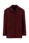 Gucci Padded Gg Canvas Jacket With Crystals In Burgundy