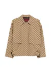 Gucci Jackets Adjustable Hem Buttoned Cuffs Front Pockets In Brown