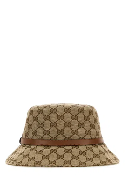 Gucci Gg Fabric Bucket Hat In Brown