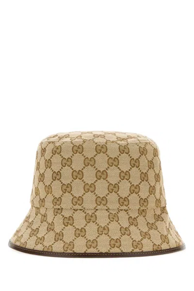 Gucci Gg Fabric Bucket Hat In Brown