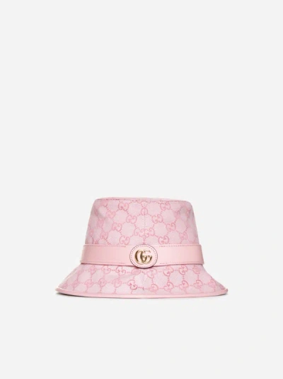 Gucci Gg Fabric Cloche Hat In Pink