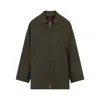 Gucci Military Green Gg Fabric Jacket Women In Green