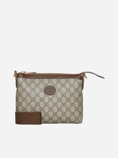 Gucci Gg Fabric Pouch In Grey