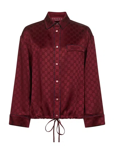 Gucci Gg Fabric Shirt In Black