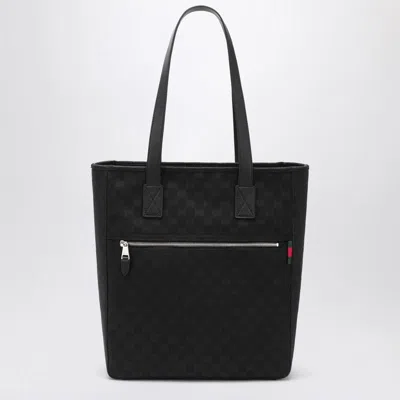 Gucci Gg Fabric Shopping Bag In Black