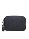 Gucci Gg Fabric Shoulder Bag In Black