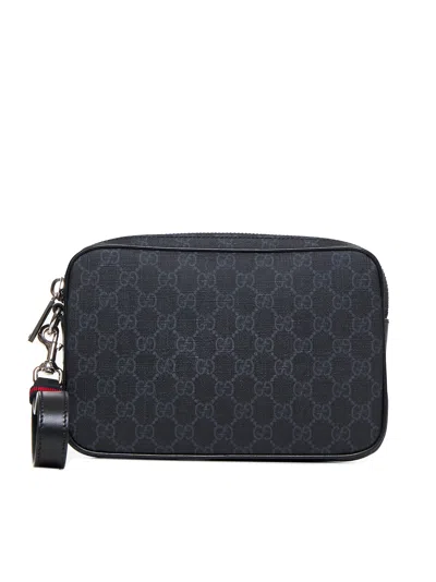 Gucci Gg Fabric Shoulder Bag In Black