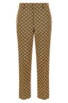 Gucci Gg-canvas Tailored Trousers In Multi